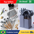 Full Set Kitchen Utensils Luxury 19 Pieces With Tablet Silicone Spatula Knife Scissors-Neverdie Store