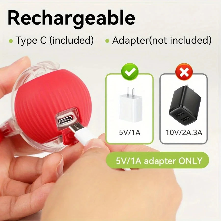 Bola Interativa Elétrica com Movimento Automático para Pets