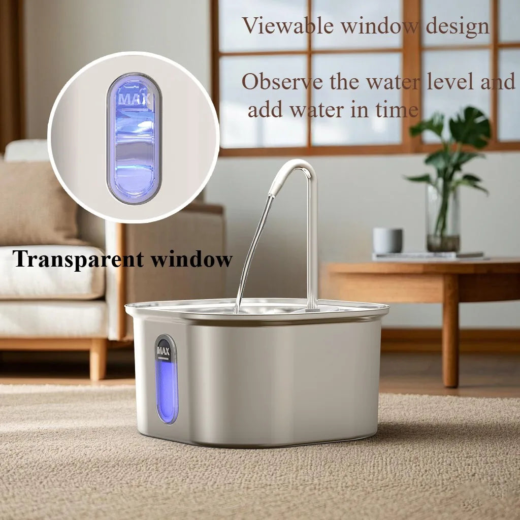 Fonte de Água Automática de Inox Premium para Pets