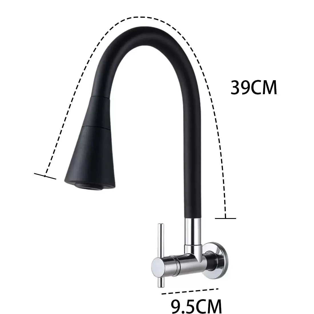 Torneira Gourmet Flexível de Parede - Black Premium