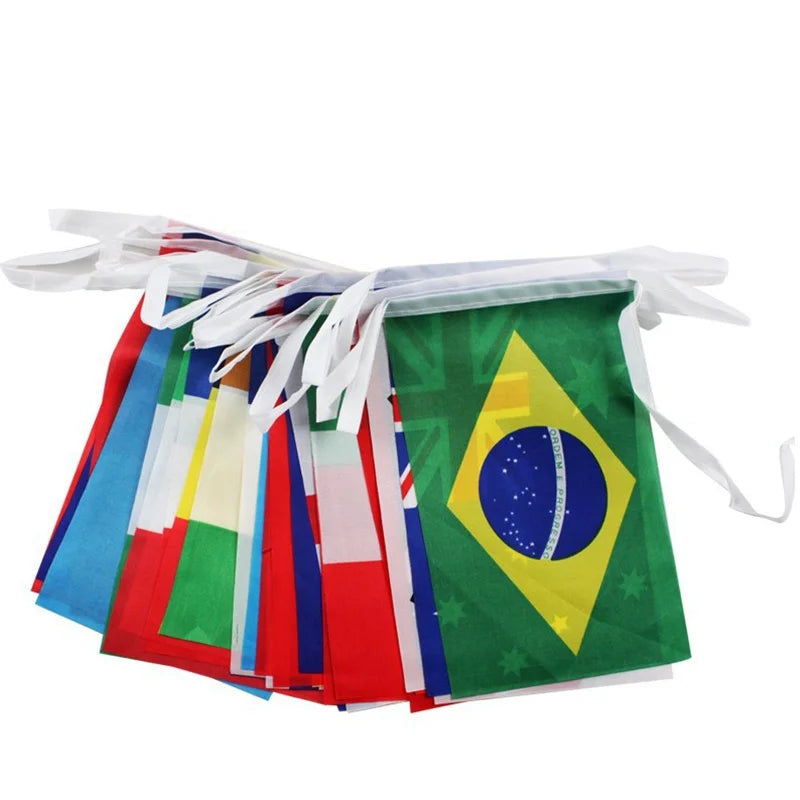 Varal de Bandeiras dos Países Copa do Mundo 2026 - Decoração