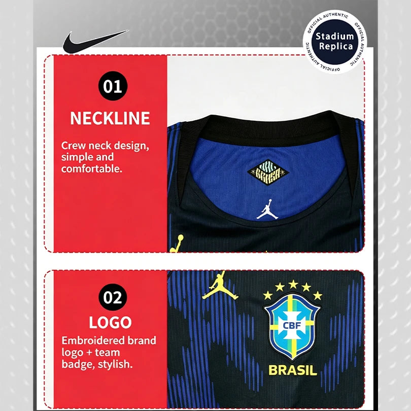 Camisa Seleção Brasileira Azul 2026 - Modelo Torcedor Dri-FIT