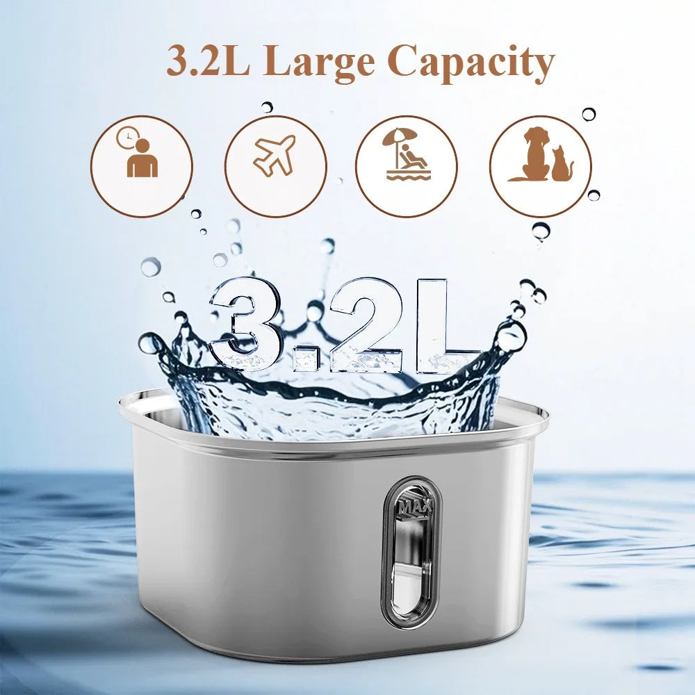 Fonte de Água Automática de Inox Premium para Pets