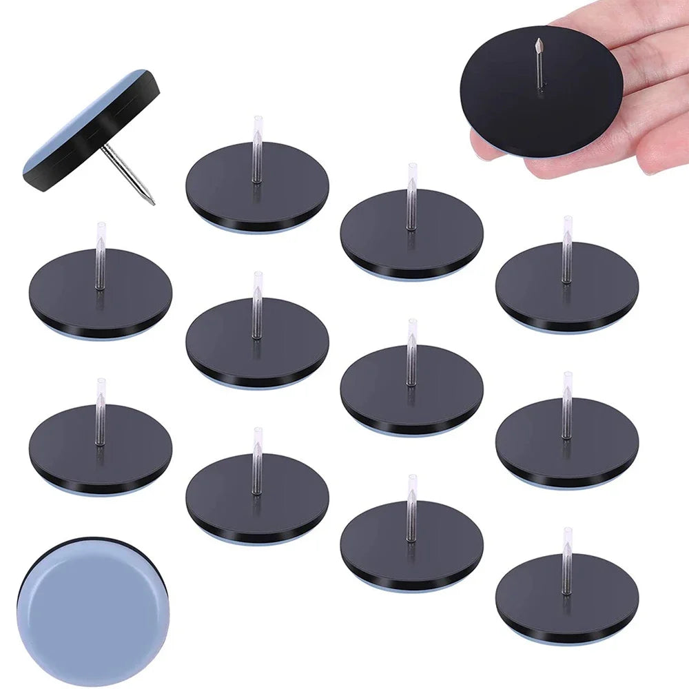 16/19/22/25/32/38mm Table Chair Foot Sliders Round Furniture Legs Pads With Screw Cabinet Sofa Glides Floor Protectors Sliders