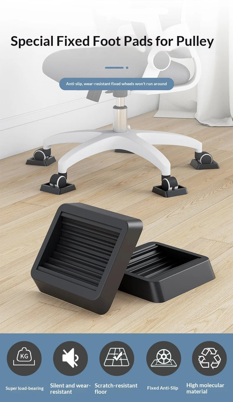 Anti Slip Chair Mat for Hardwood Floor – Caster Wheel Stopper Pad for Office Gaming Chair, Universal Rollerblade Wheels Grips