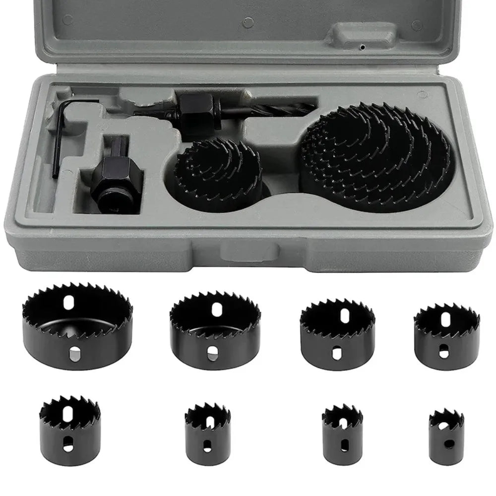 Kit Broca Serra Copo Profissional - 11 Peças com Maleta