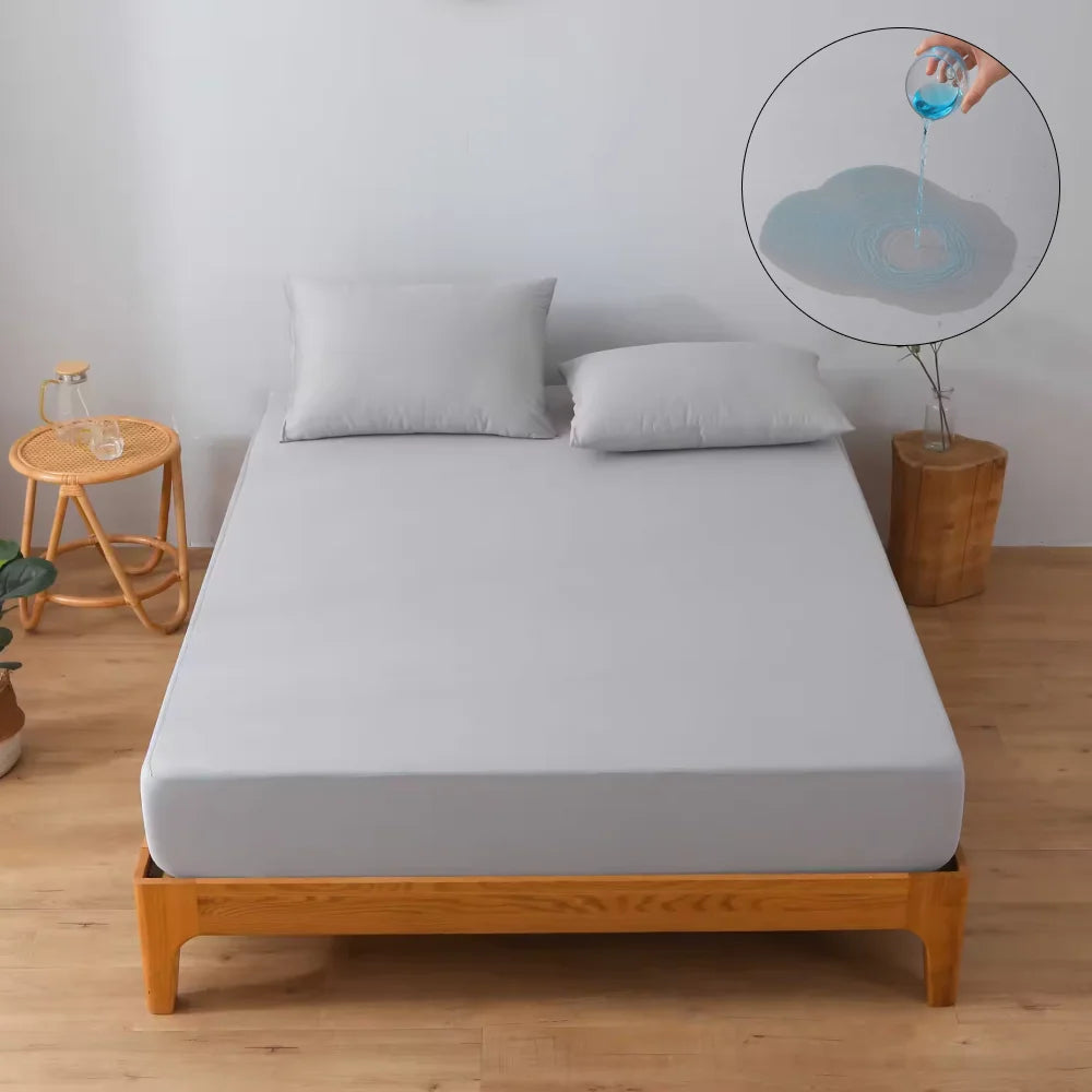 1pc Waterproof Mattress Protector Cover, Ultra-Soft Breathable Knitted Fitted Sheet for Bed, Bedroom Essentials