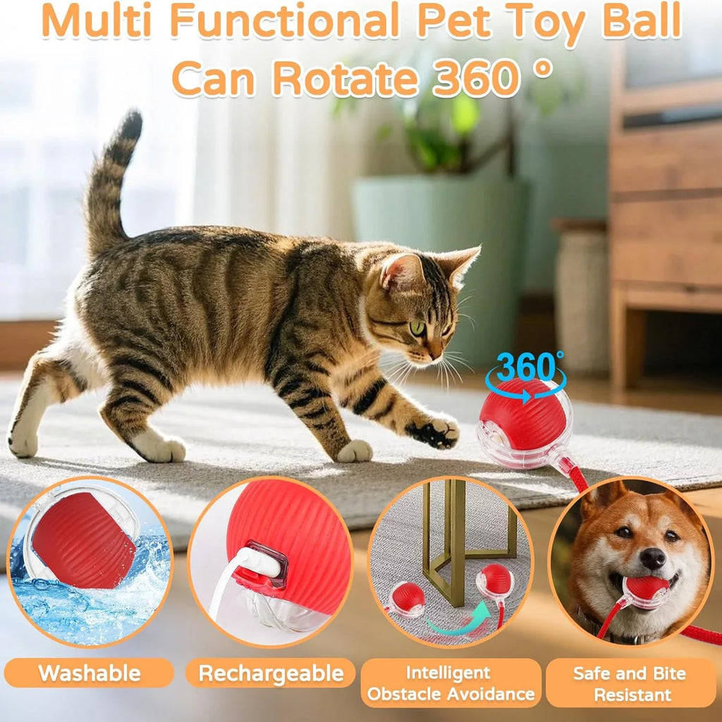 Bola Interativa Elétrica com Movimento Automático para Pets