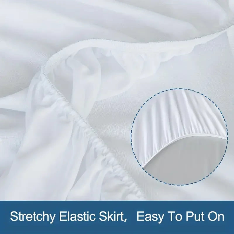 1pc Waterproof Mattress Protector Cover, Ultra-Soft Breathable Knitted Fitted Sheet for Bed, Bedroom Essentials